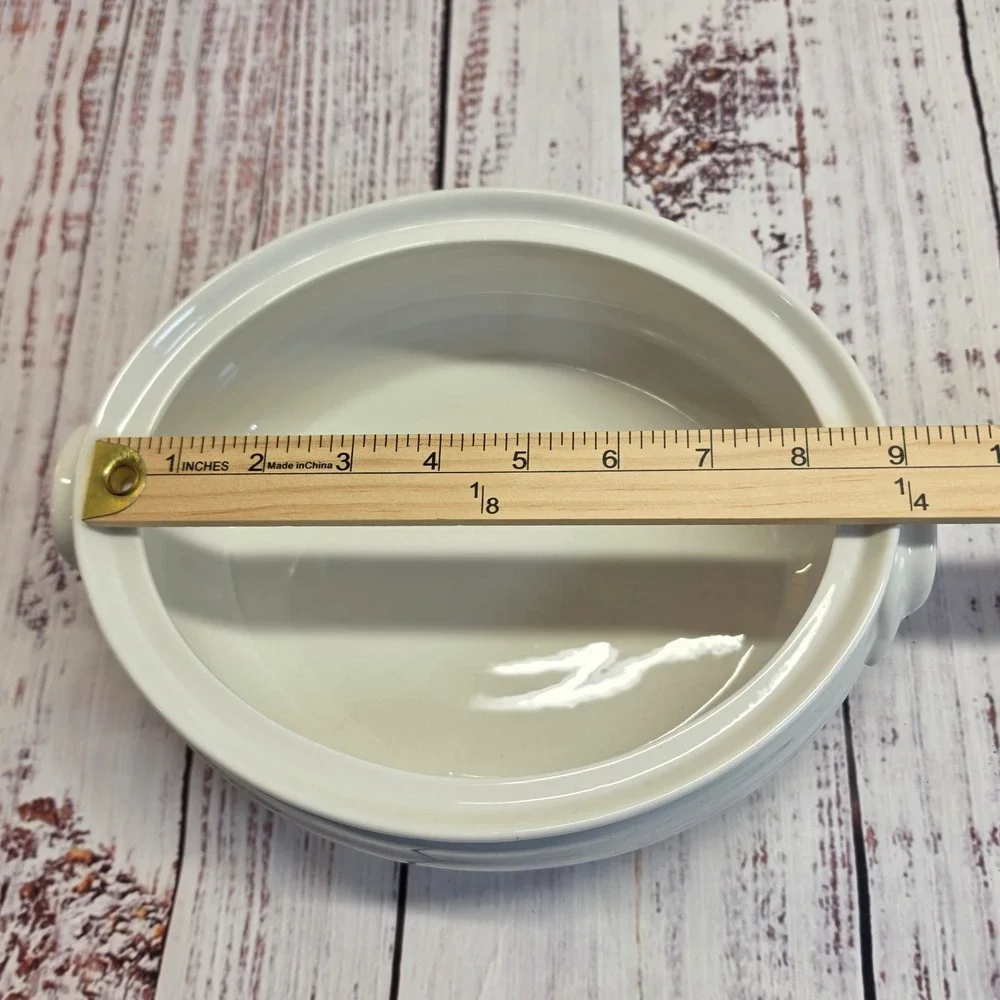 Sophie Conran Portmeirion Casserole Dish 8.5in White Excellent Rippled